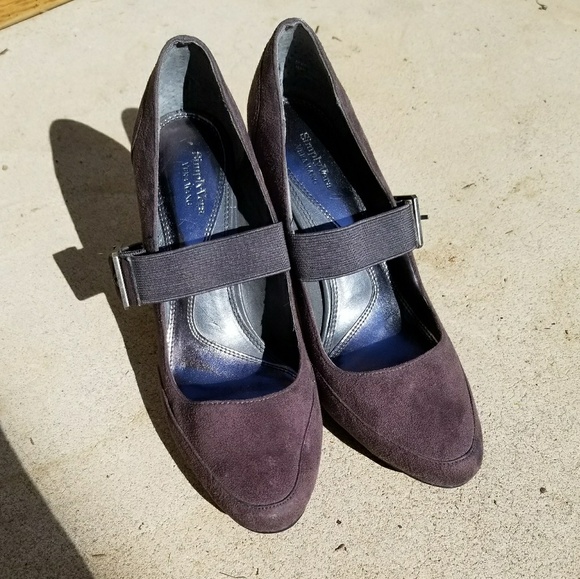 Simply Vera Jardine Grey Chunky Heel Wedges - Picture 3 of 8